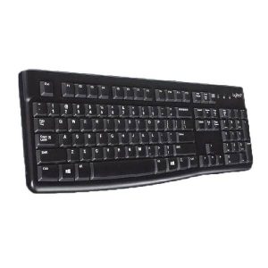 نمایی از کیبورد لاجیتک K120 با طراحی مقاوم در برابر ریزش مایعات