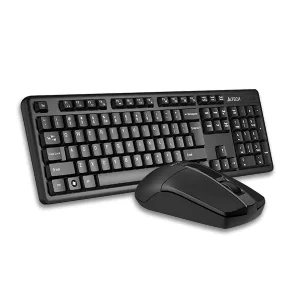 نمای جانبی موس و کیبورد بی سیم ای فورتک مدل a4tech 3330ns