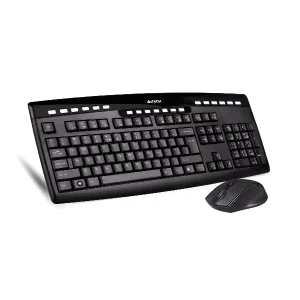 نمای جانبی موس و کیبورد بی سیم ای فورتک مدل a4tech 9200f