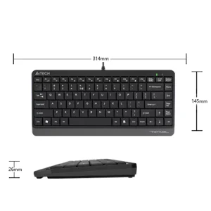 ابعاد کیبورد باسیم ای فورتک مدل a4tech fk-11