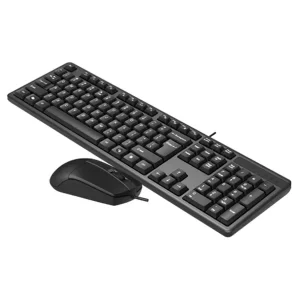 نمای کناری موس و کیبورد با سیم ای فورتک مدل a4tech kk-3330s