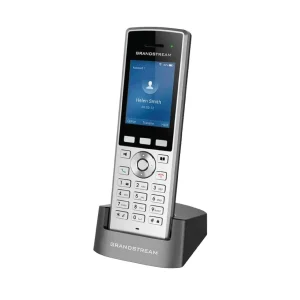 تلفن بی‌سیم VoIP گرنداستریم WP822 با باتری قدرتمند و پایه شارژ رومیزی