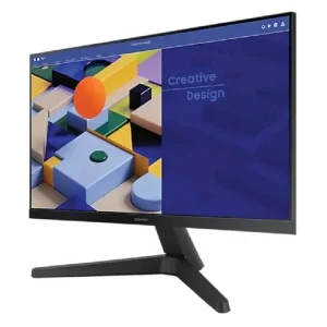 نمای جلوی مانیتور سامسونگ LS22C310 با قاب باریک و صفحه نمایش روشن