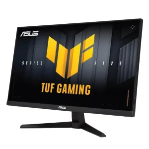 نمای جلویی Asus TUF Gaming VG249QE5A با طراحی مینیمال و گیمینگ