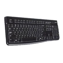 نمایی از کیبورد لاجیتک K120 با طراحی مقاوم در برابر ریزش مایعات
