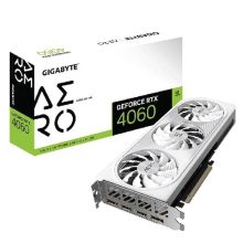تصویر کارت گرافیک گیگابایت RTX 4060 AERO OC با خنک‌کننده WINDFORCE سه‌فن و نورپردازی RGB Fusion