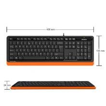 ایعاد کیبورد ای فورتک مدل a4tech fk-10