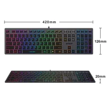 ابعاد کیبورد باسیم ای فورتک مدل a4tech fx-60h