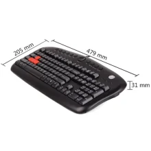 ابعاد کیبورد باسیم ای فورتک مدل a4tech kb-28g