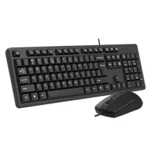 نمای جانبی موس و کیبورد با سیم ای فورتک مدل a4tech kk-3330s