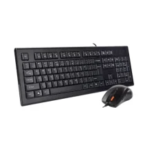نمای جانبی کیبورد و موس باسیم ای فورتک مدل a4tech kr-8570fxs