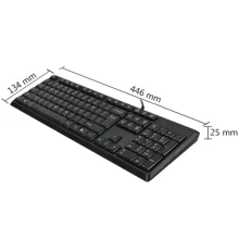 ابعاد کیبورد باسیم ای فورتک مدل a4tech kr-90