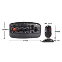 ابعاد کیبورد و موس باسیم ای فورتک مدل a4tech kx-2810bk