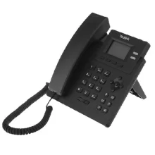 بسته‌بندی کامل محصول Yealink SIP-T30P شامل کابل و دفترچه