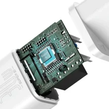 شارژر فست شارژ بیسوس مدل Super Si IC 30W EU CCSUP-J01 با طراحی کوچک و بازده بالا