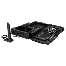 نمای بالای مادربرد ایسوس ROG Maximus Z890 Extreme با طراحی مشکی و نورپردازی RGB