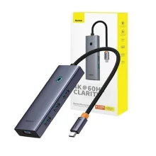 هاب ۶ پورت USB 3.0 بیسوس مدل B00052807813-01 با انتقال داده پرسرعت و طراحی جمع‌وجور