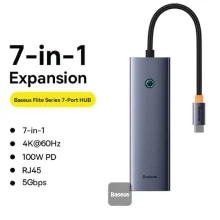 هاب بیسوس مدل B00052803811-01 با ۷ پورت USB3.0 مناسب لپ‌تاپ، کامپیوتر و مک‌بوک