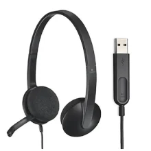 تصویر هدست Logitech H340 با رابط USB برای تماس صوتی و تصویری