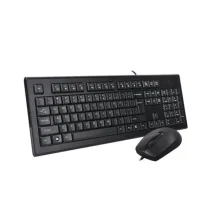 ست کیبورد و ماوس ای‌فورتک مدل KR-8572 با اتصال باسیم و طراحی ساده